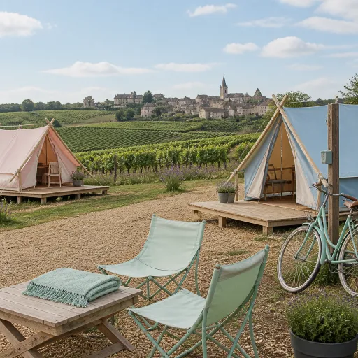 Séjour nature et vignobles au camping Huttopia Meursault, entre vignes et villages de caractère
